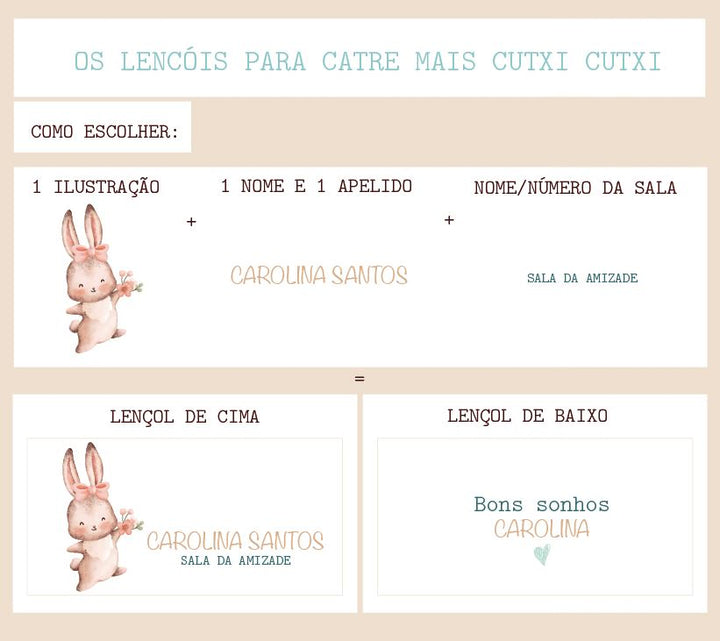 Conjunto de Lençóis Personalizado para Catre – O Conforto que o Seu Bebé Merece!