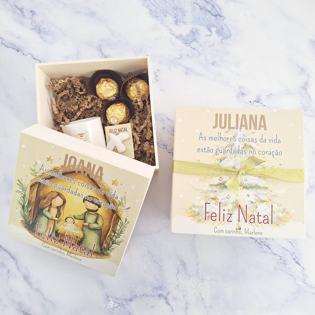 Caixa de Natal Personalizada – Doçura, Conforto e Magia 🎁☕🍫✨