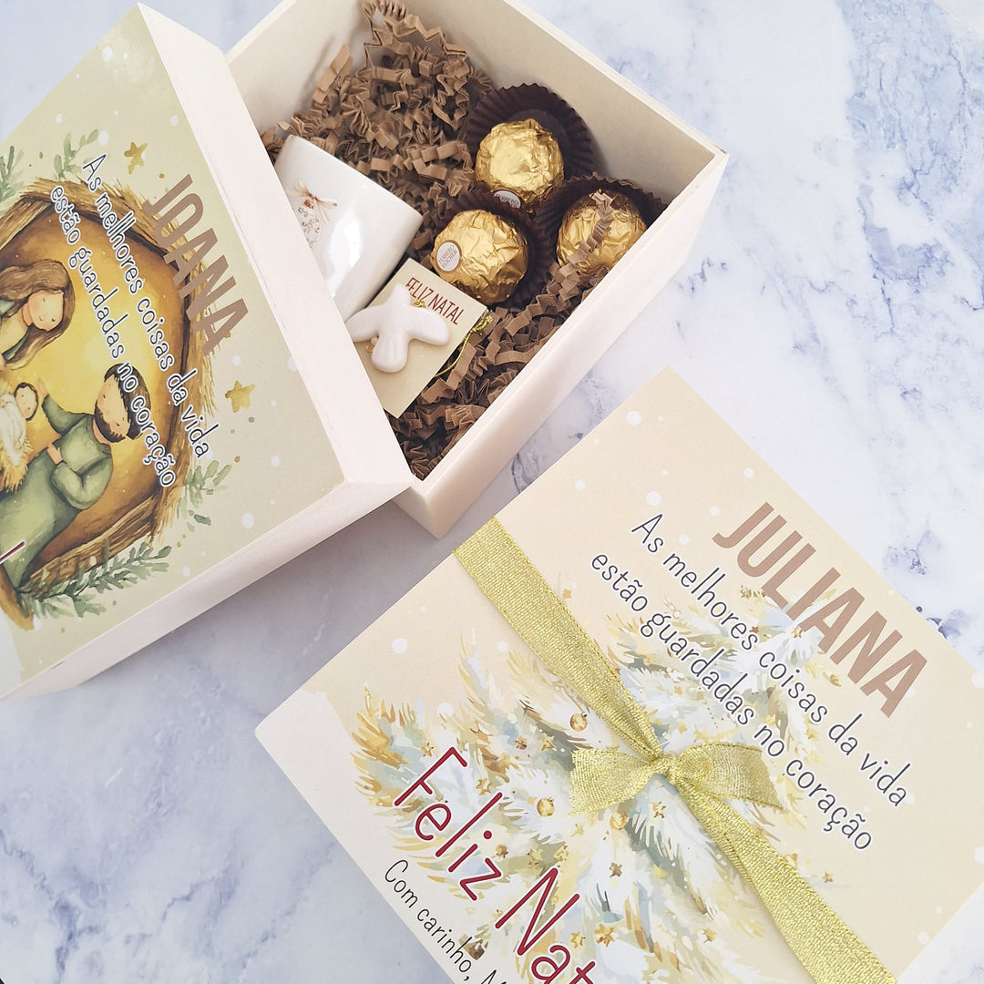 Caixa de Natal Personalizada – Doçura, Conforto e Magia 🎁☕🍫✨