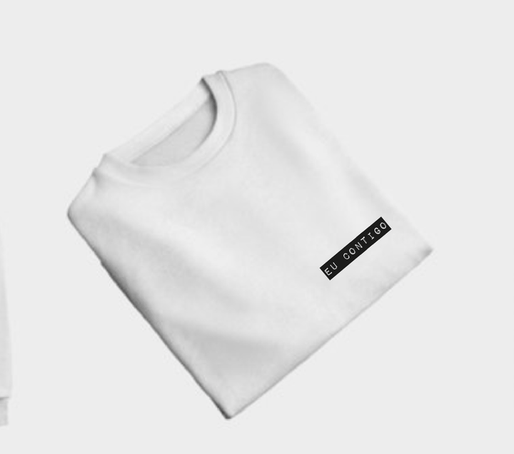 T-shirt ou Camisola "Eu contigo/Tu comigo" - Presente Dia dos Namorados