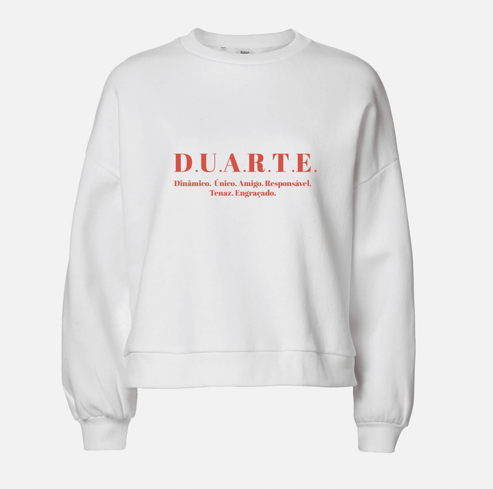 Camisola personalizada com N.O.M.E. e significado (criança e adulto)