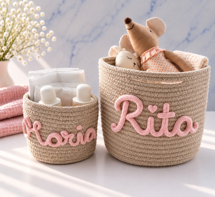 Cesto para Bebé Personalizado com Nome