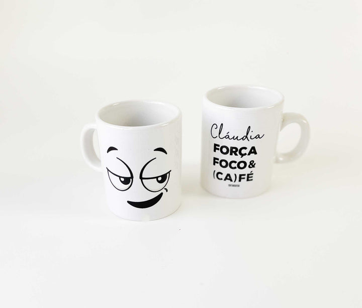 chavena de cafe emoções cutxi porcelana branca