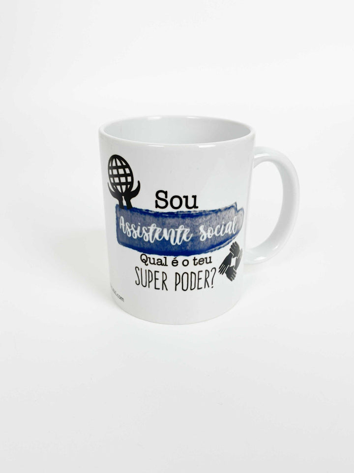 Caneca ilustrada profissão Assistente Social
