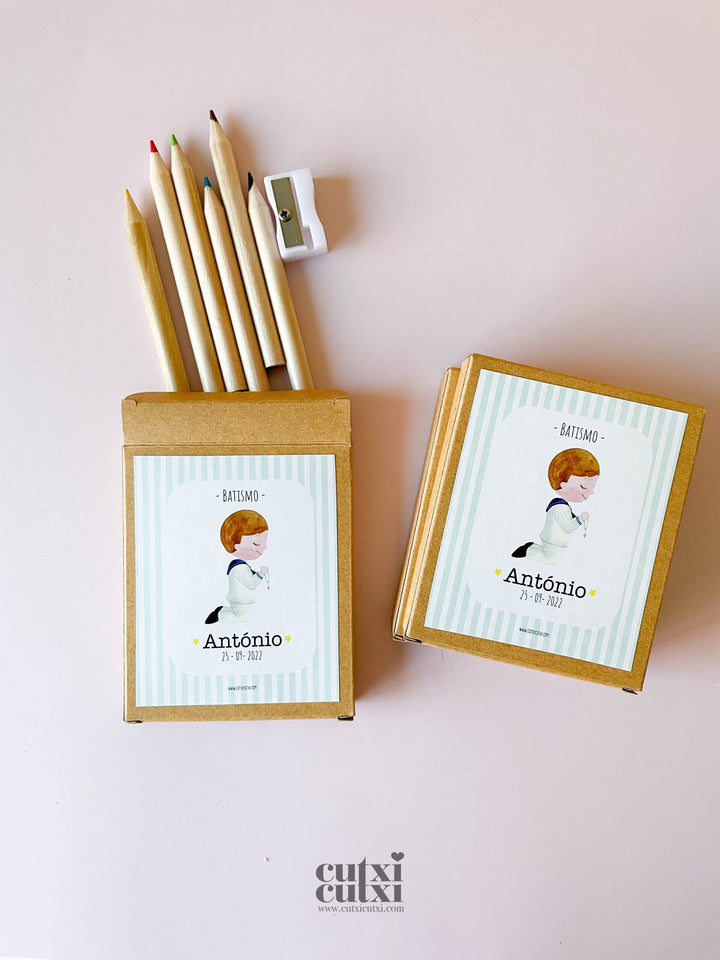 Conjunto de Mini Lápis mais caderno para Pintar (Presente de Aniversário, Batizados)