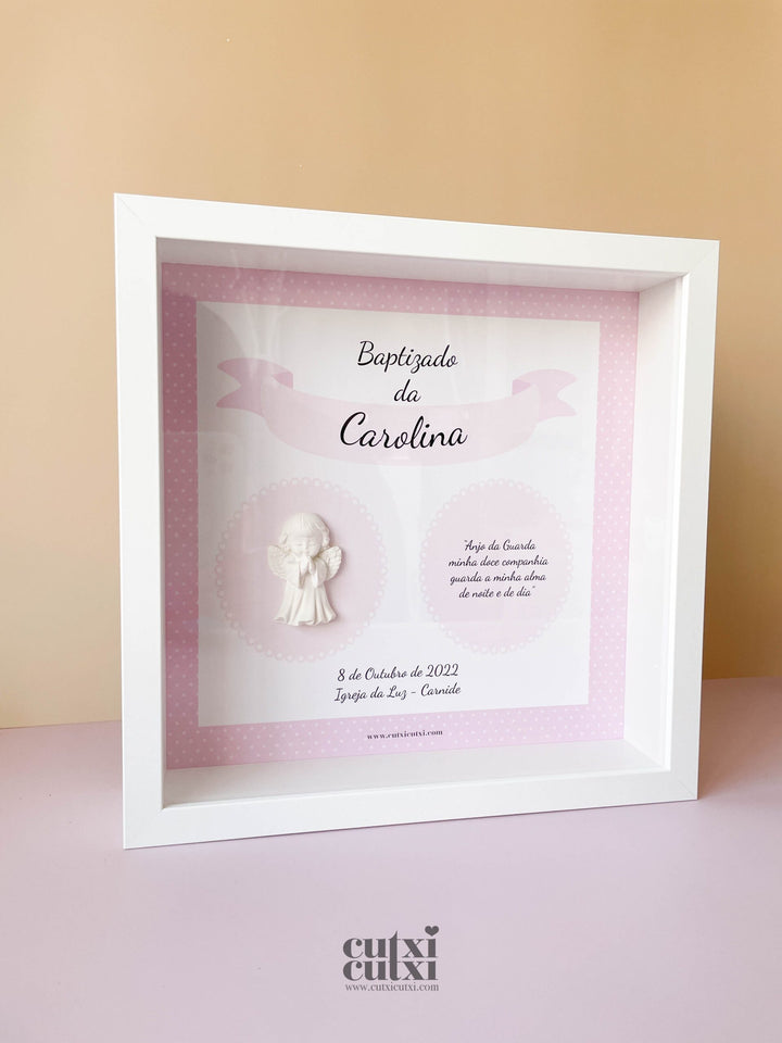 Quadro Sacramento personalizado com Nome e Anjinho