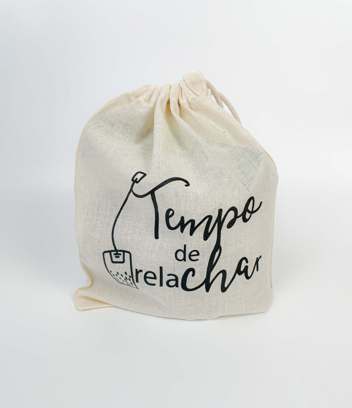 Tempo de relachar Chá saquinho caneca personalizada com nome