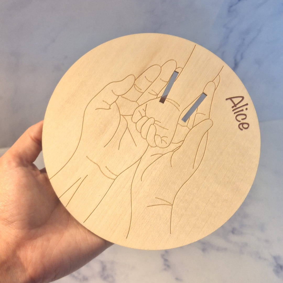 Placa Personalizada para Pulseira de Maternidade