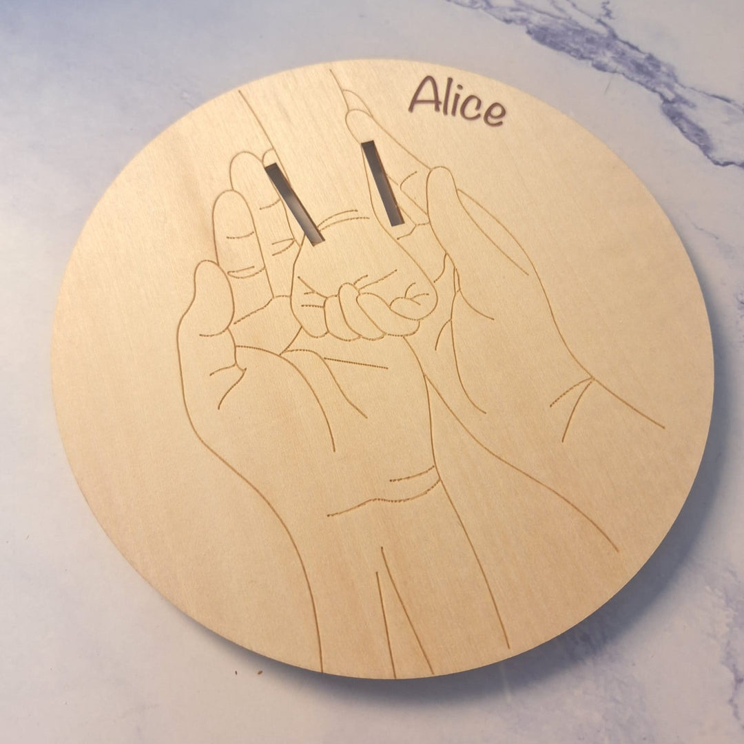 Placa Personalizada para Pulseira de Maternidade