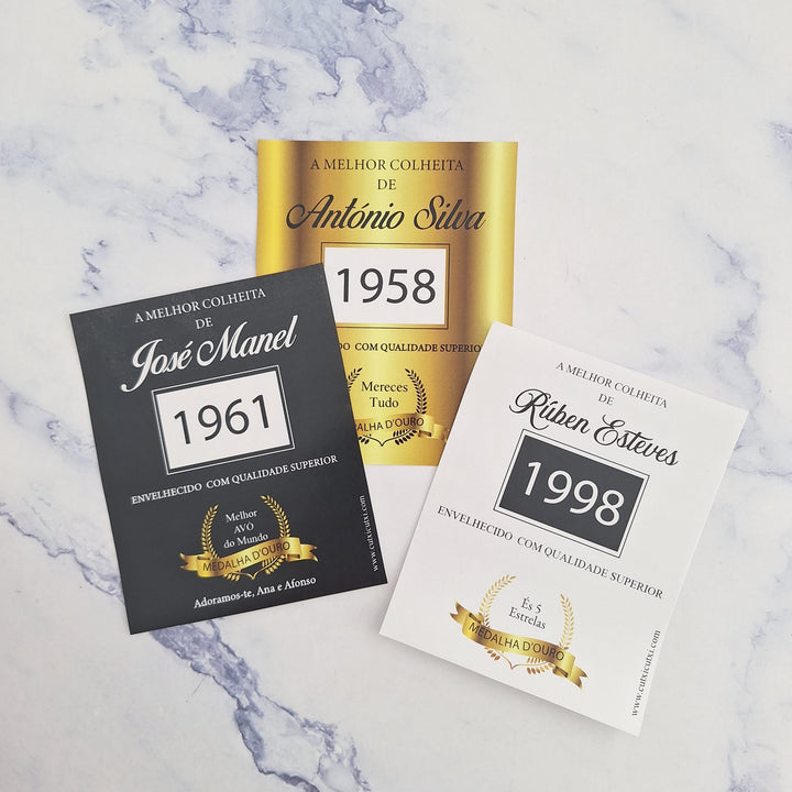 Rótulo para Garrafa “Envelhecido com Qualidade”