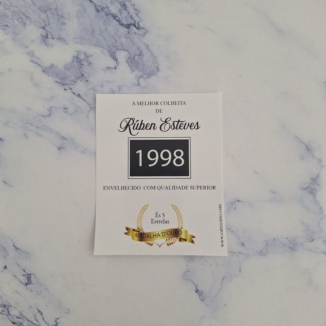 Rótulo para Garrafa “Envelhecido com Qualidade”