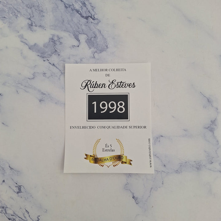 Rótulo para Garrafa “Envelhecido com Qualidade”