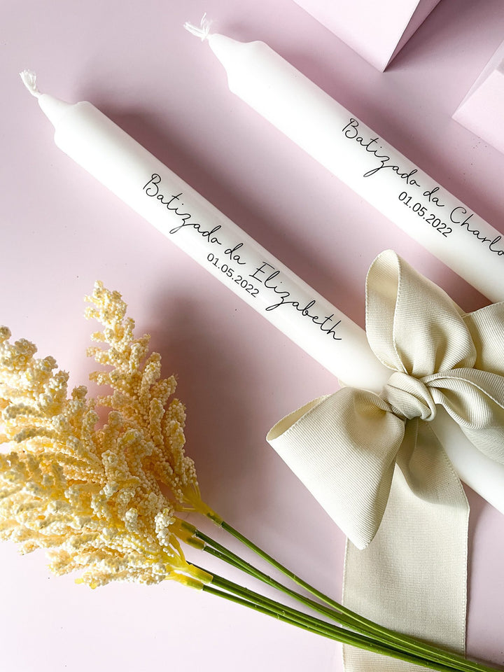 Vela Batizado personalizada - Elegance