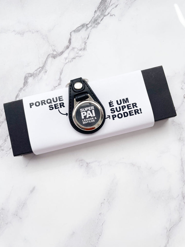 Kit Presente para Pai – Caneta, Lapiseira e Porta-Chaves Personalizado