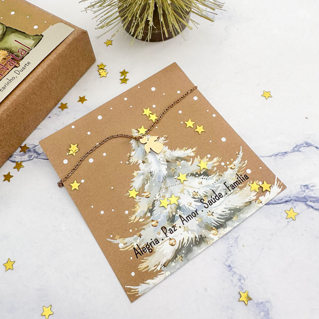 Colar de Natal Anjinho da Guarda Personalizado – Brilhos que Contam Histórias 🎁✨💖