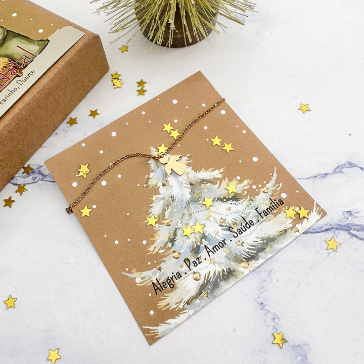 Colar de Natal Anjinho da Guarda Personalizado – Brilhos que Contam Histórias 🎁✨💖