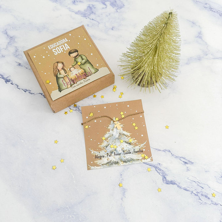 Colar de Natal Anjinho da Guarda Personalizado – Brilhos que Contam Histórias 🎁✨💖
