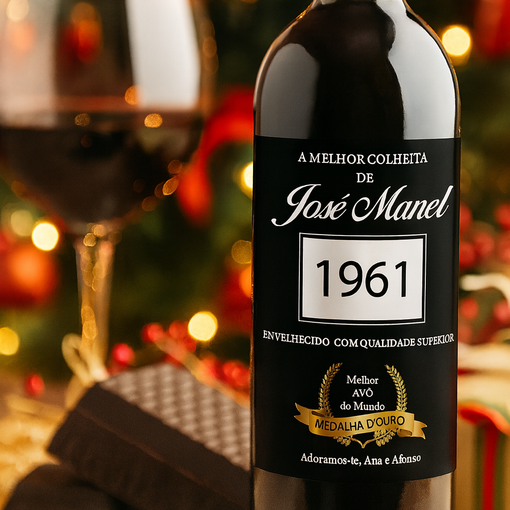 Rótulo para Garrafa “Envelhecido com Qualidade”