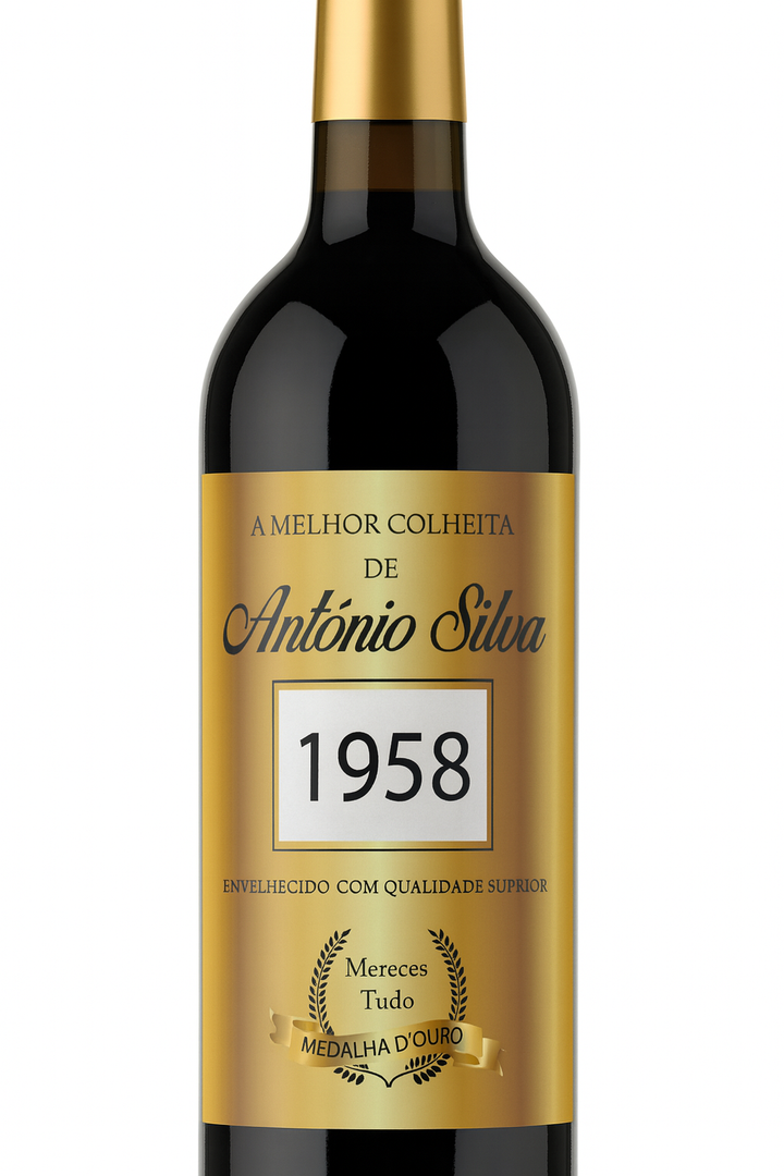 Rótulo para Garrafa “Envelhecido com Qualidade”