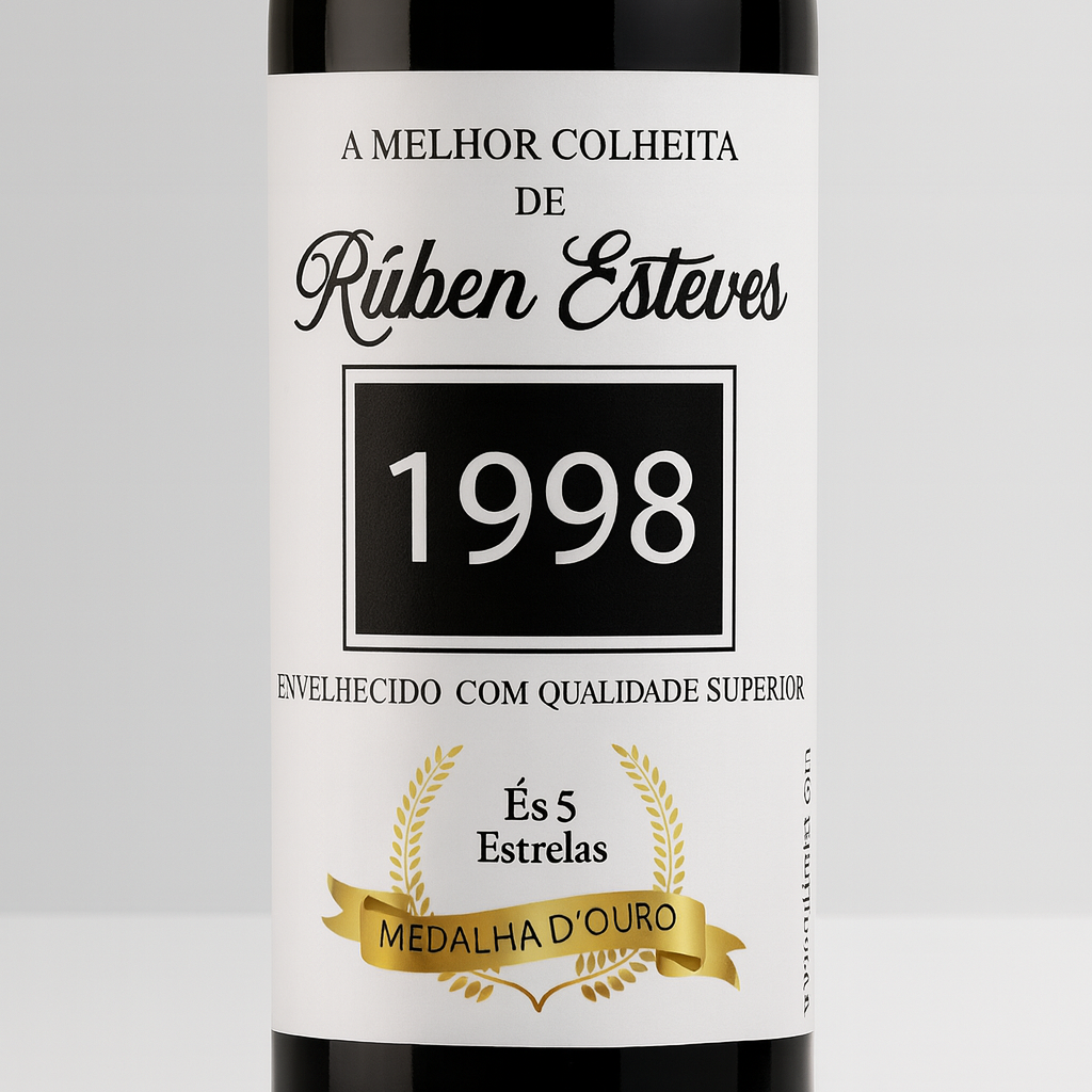 Rótulo para Garrafa “Envelhecido com Qualidade”