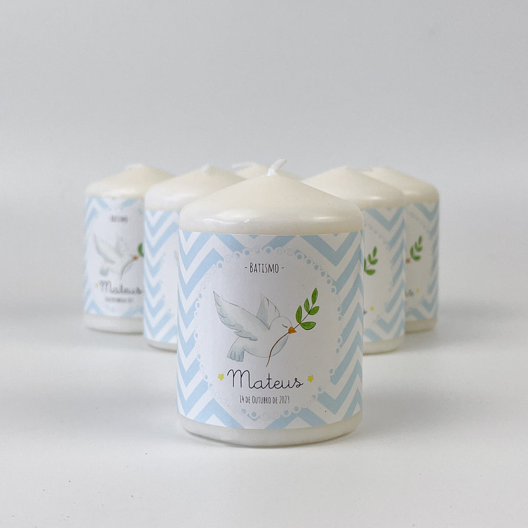Vela Santinhos Ilustrada - Lembrança Batizado