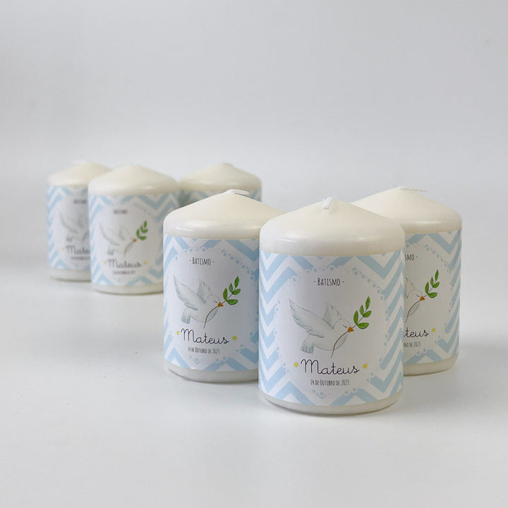 Vela Santinhos Ilustrada - Lembrança Batizado