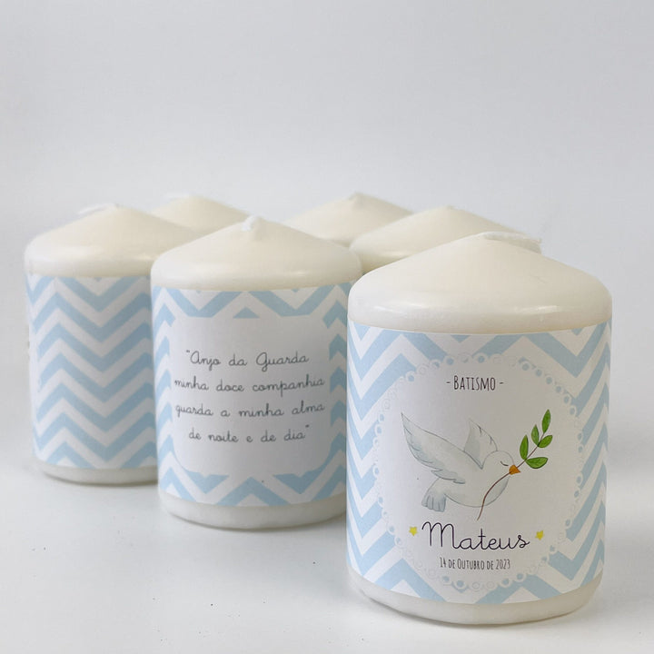 Vela Santinhos Ilustrada - Lembrança Batizado