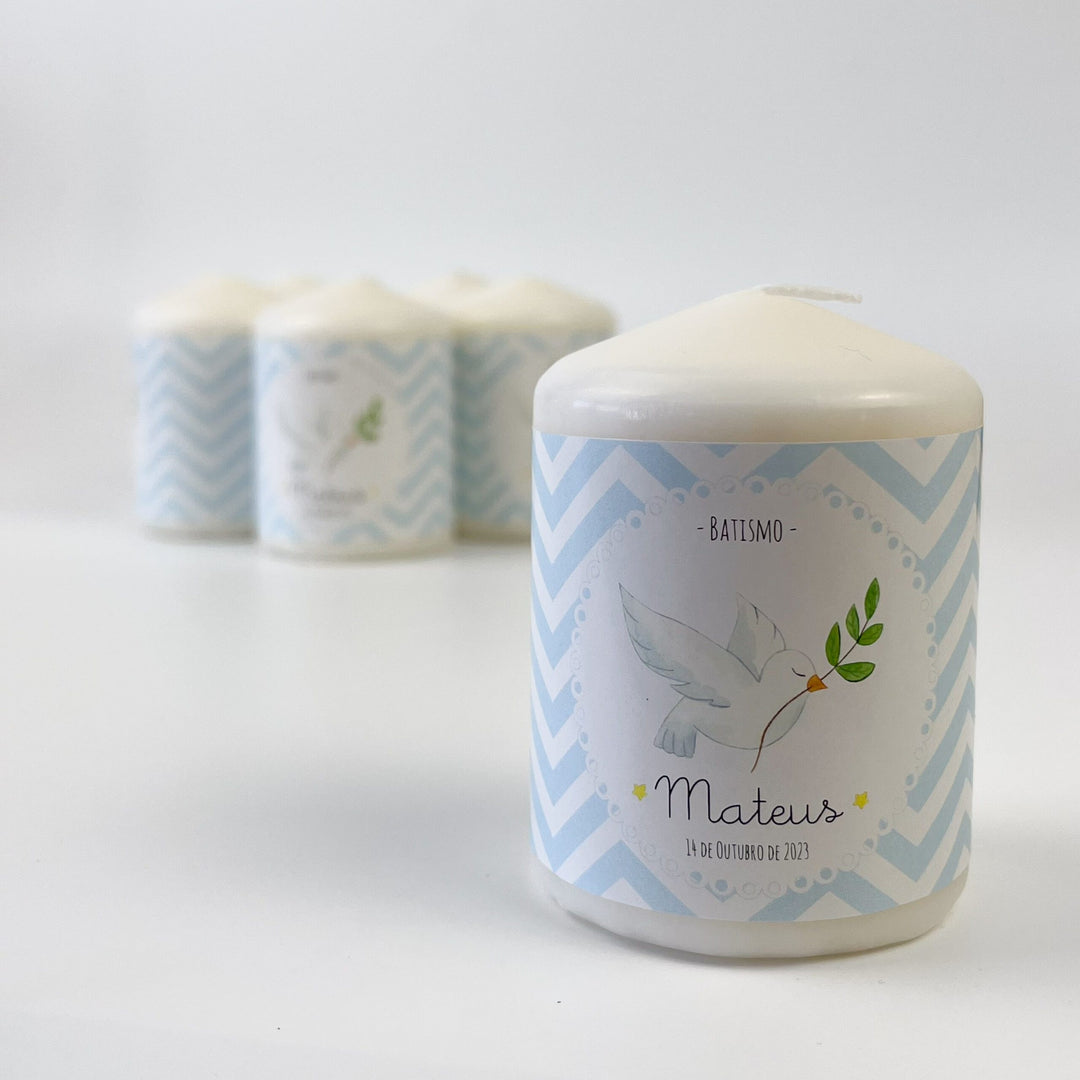 Vela Santinhos Ilustrada - Lembrança Batizado