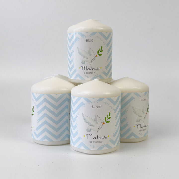 Vela Santinhos Ilustrada - Lembrança Batizado