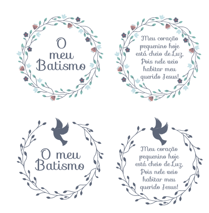 Vela Batismo não personalizada O meu batismo