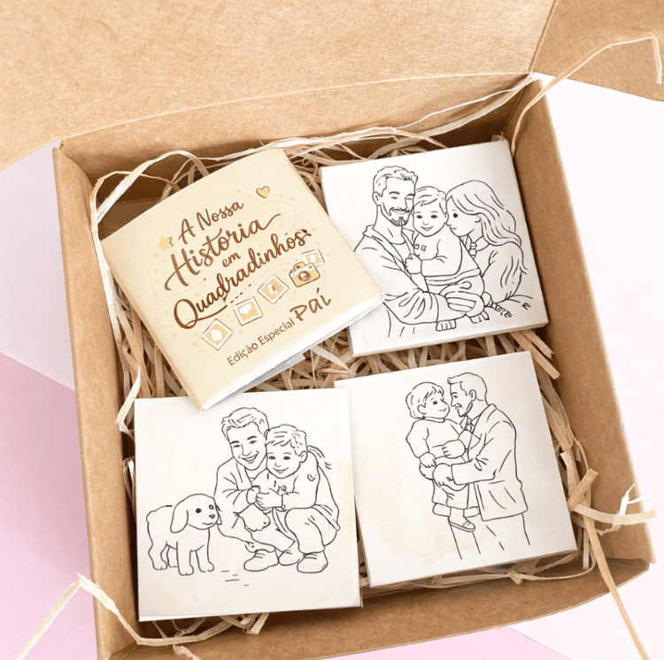 A Nossa História em Quadradinhos | EDIÇÃO MÃE - Cutxi Cutxi - Presentes Personalizados