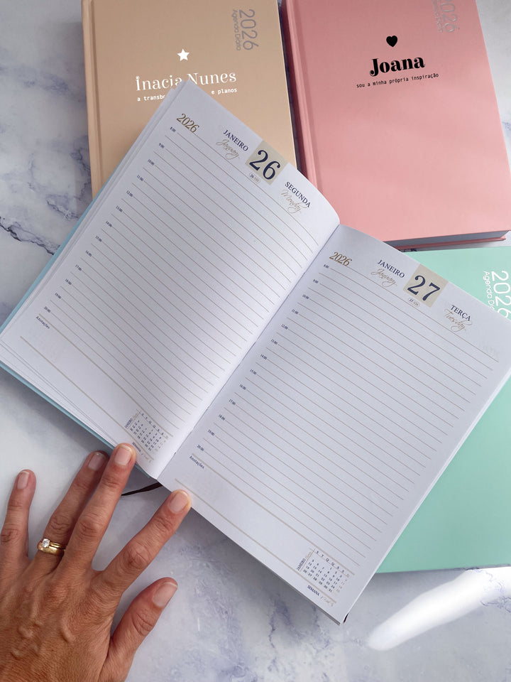 Agenda Diária Soft Pastel 2026