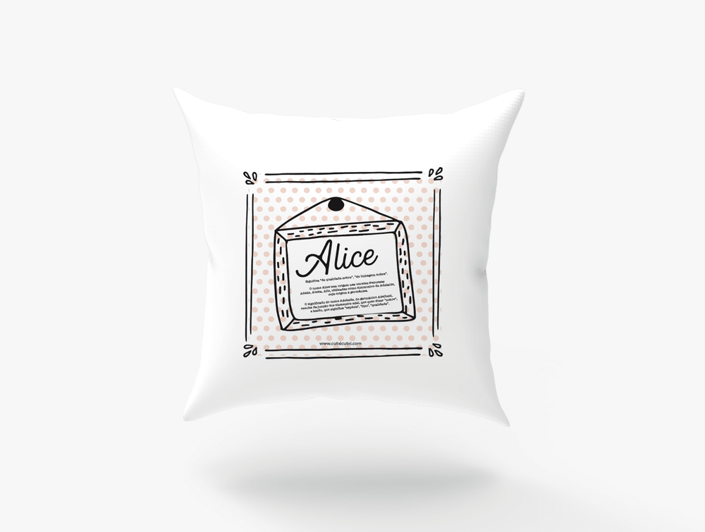 Almofada NOME e SIGNIFICADO - Cutxi Cutxi - Presentes Personalizados