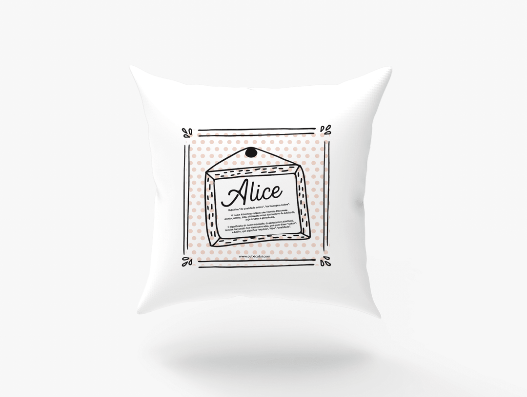 Almofada NOME e SIGNIFICADO - Cutxi Cutxi - Presentes Personalizados
