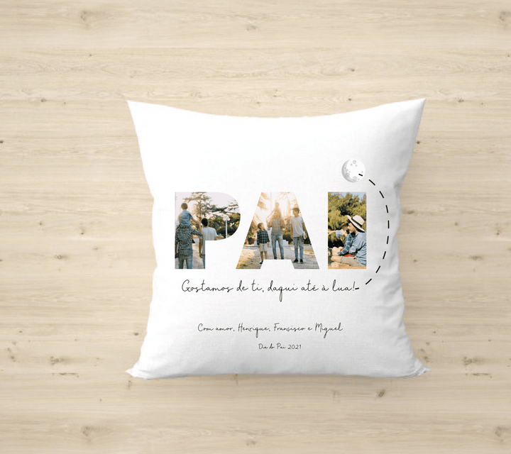 Almofada Pai ou Papá Personalizada - Cutxi Cutxi - Presentes Personalizados