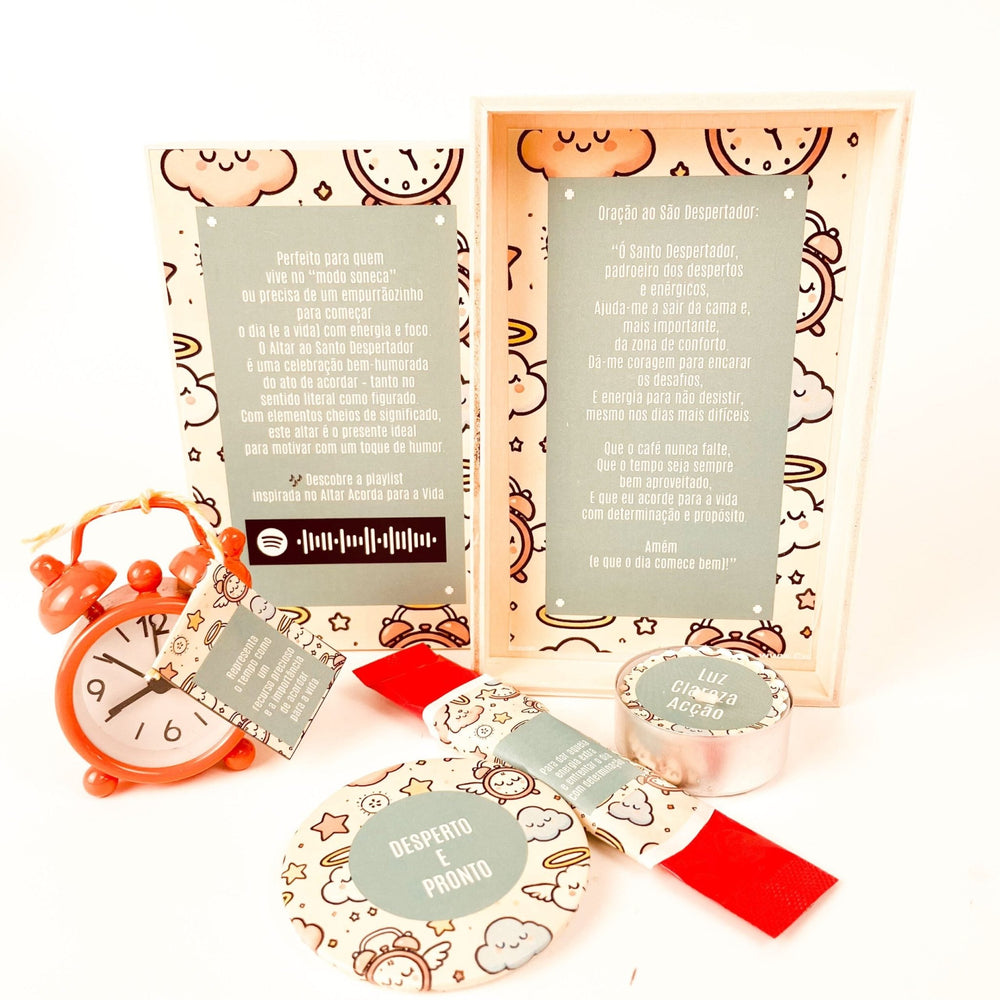 Altar Acorda para a Vida – Porque a Vida Não Espera! ⏰✨ - Cutxi Cutxi - Presentes Personalizados