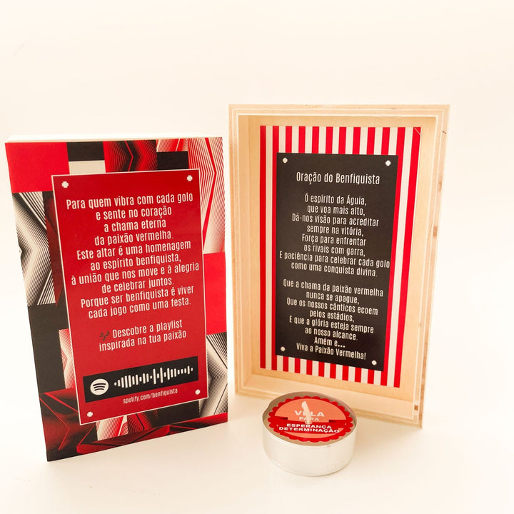 Altar do Benfiquista – A Chama Vermelha Sempre Viva! - Cutxi Cutxi - Presentes Personalizados