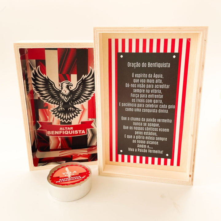 Altar do Benfiquista – A Chama Vermelha Sempre Viva! - Cutxi Cutxi - Presentes Personalizados