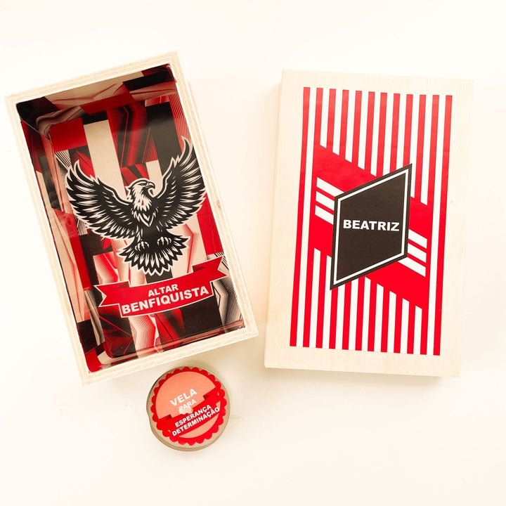 Altar do Benfiquista – A Chama Vermelha Sempre Viva! - Cutxi Cutxi - Presentes Personalizados