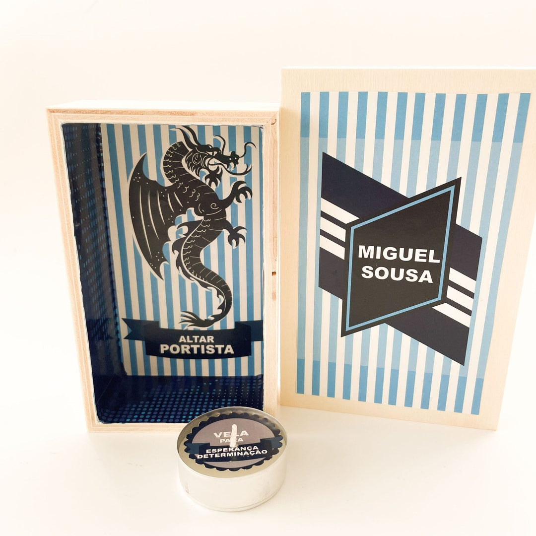 Altar do Portista – Força e Fé do Dragão 🔵⚪ - Cutxi Cutxi - Presentes Personalizados