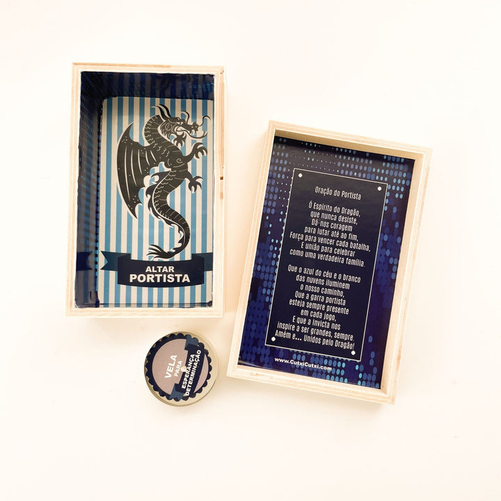 Altar do Portista – Força e Fé do Dragão 🔵⚪ - Cutxi Cutxi - Presentes Personalizados