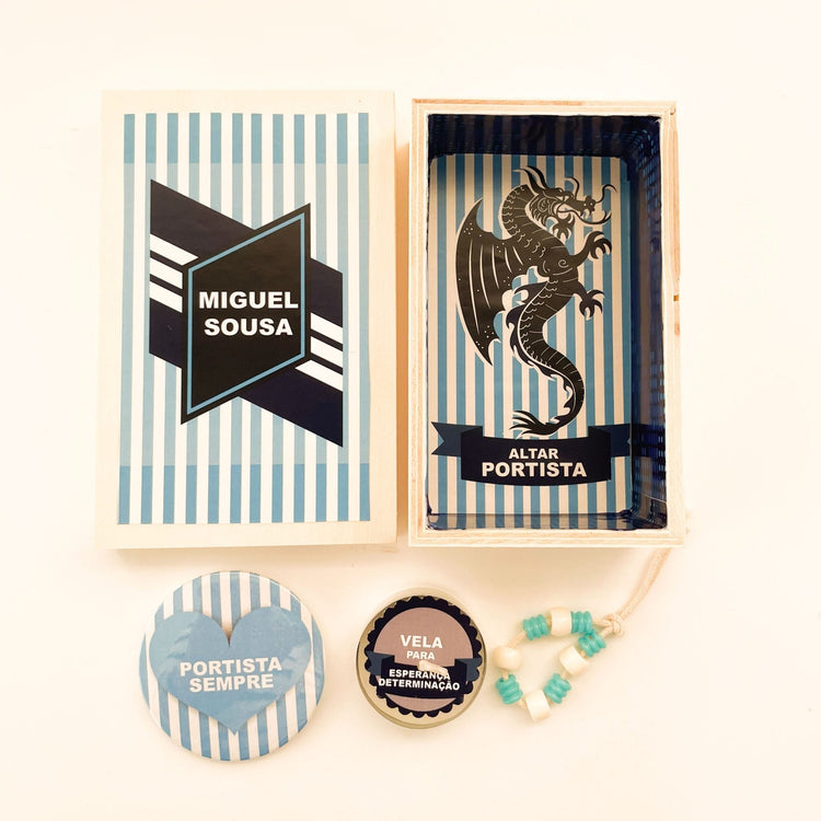 Altar do Portista – Força e Fé do Dragão 🔵⚪ - Cutxi Cutxi - Presentes Personalizados