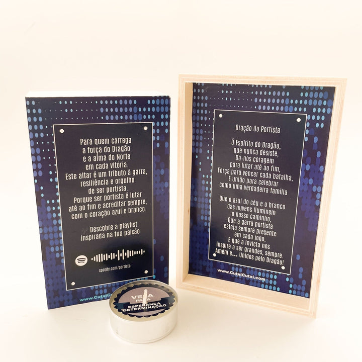 Altar do Portista – Força e Fé do Dragão 🔵⚪ - Cutxi Cutxi - Presentes Personalizados