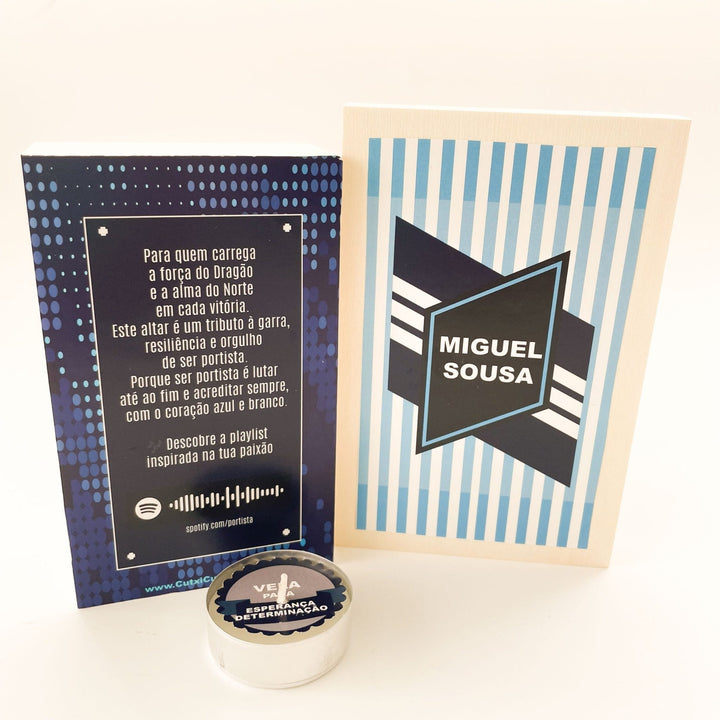 Altar do Portista – Força e Fé do Dragão 🔵⚪ - Cutxi Cutxi - Presentes Personalizados