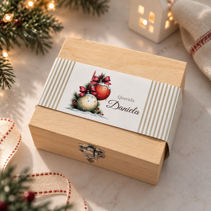 Andorinha de Natal Perfumada Personalizada | Caixa Presente