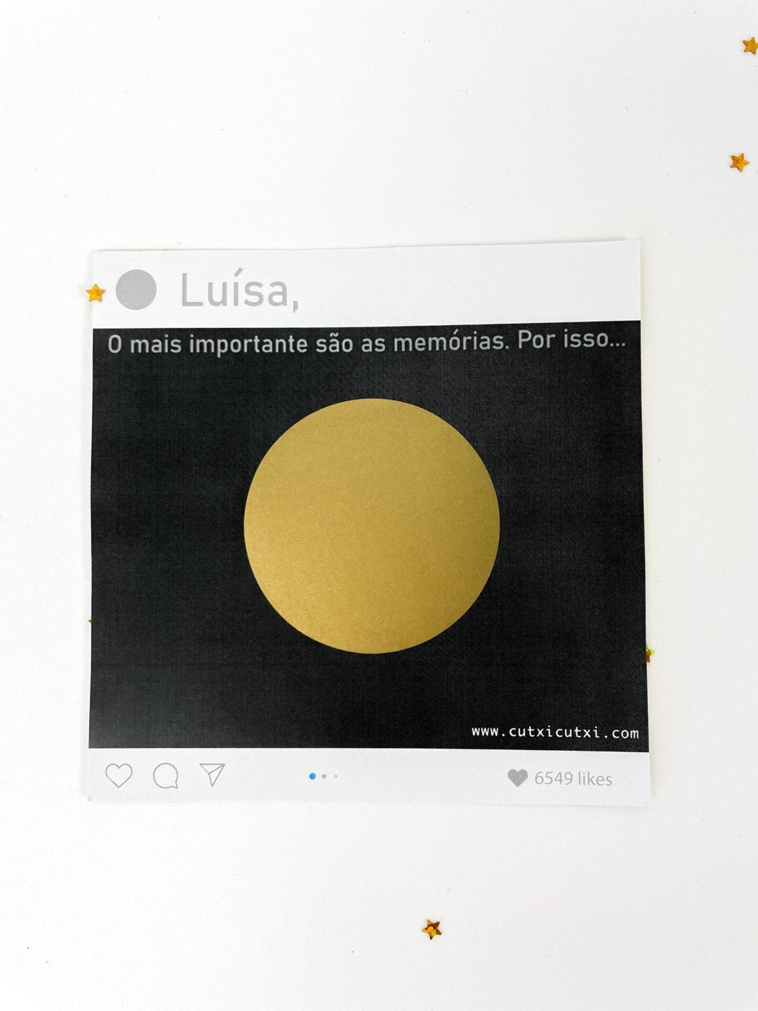 Anúncio em Formato de Raspadinha - Cutxi Cutxi - Presentes Personalizados