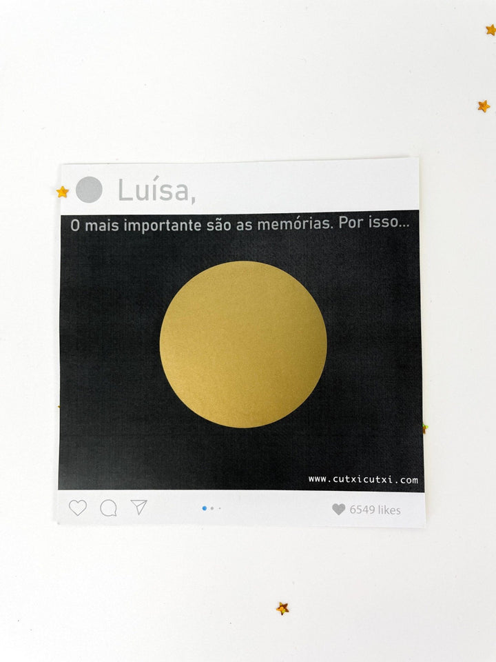 Anúncio em Formato de Raspadinha - Cutxi Cutxi - Presentes Personalizados