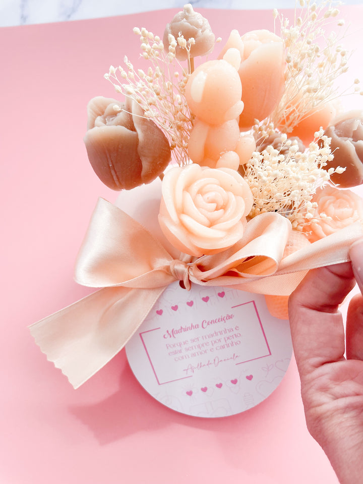 Jardim de Amor em Forma de Velas | Presente Mãe, Madrinhas