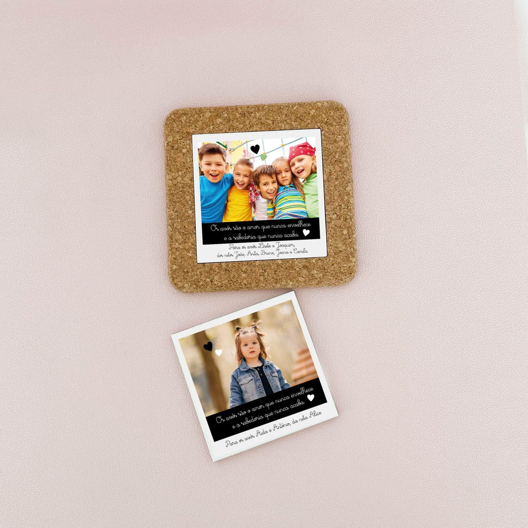 Azulejo com fotografia e mensagem personalizada (Presente para Avós, Avô, Avó) - Cutxi Cutxi - Presentes Personalizados
