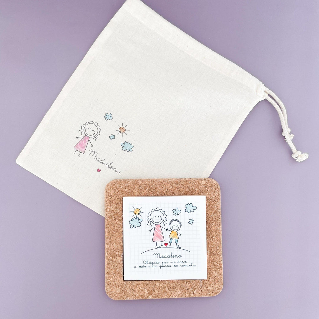 Azulejo com mensagem personalizada (Presente para Docentes, Educadoras, Auxiliares) - Cutxi Cutxi - Presentes Personalizados